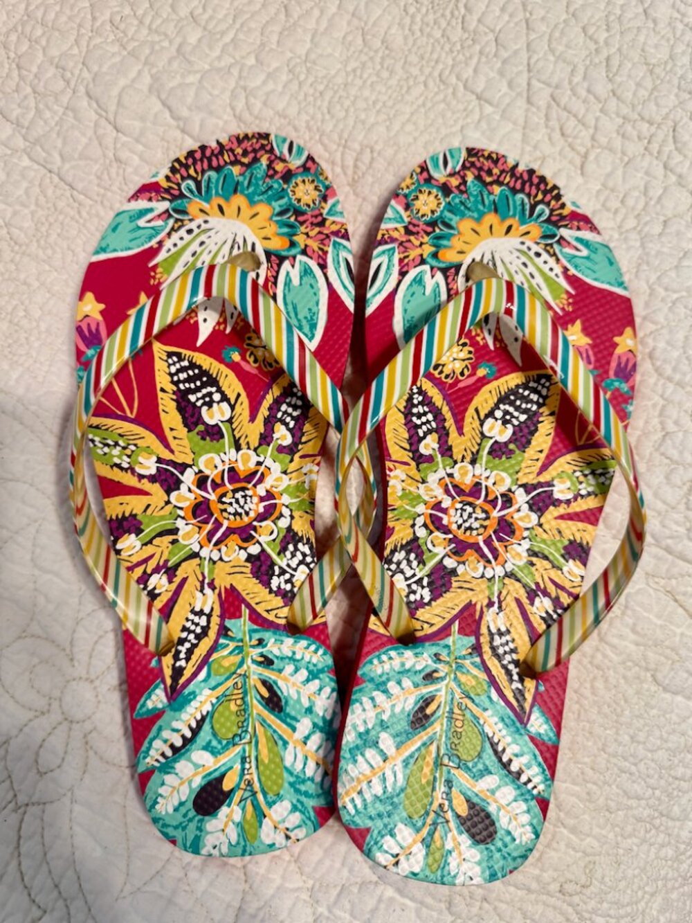 Vera Bradley "Rumba" Printed Flip Flops